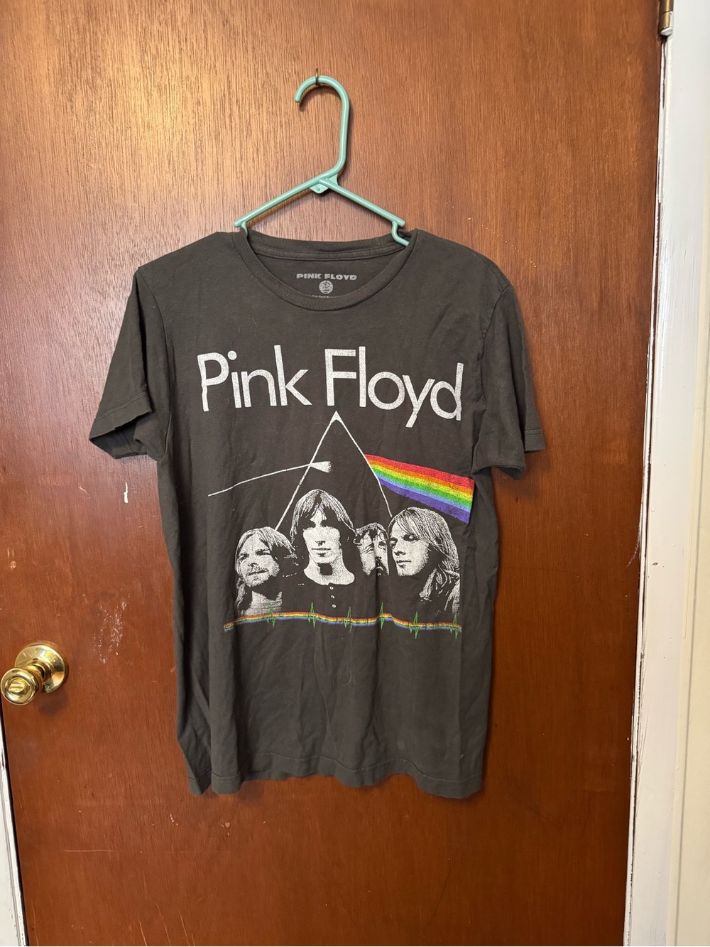 Pink Floyd Black Tee with Rainbow Prism